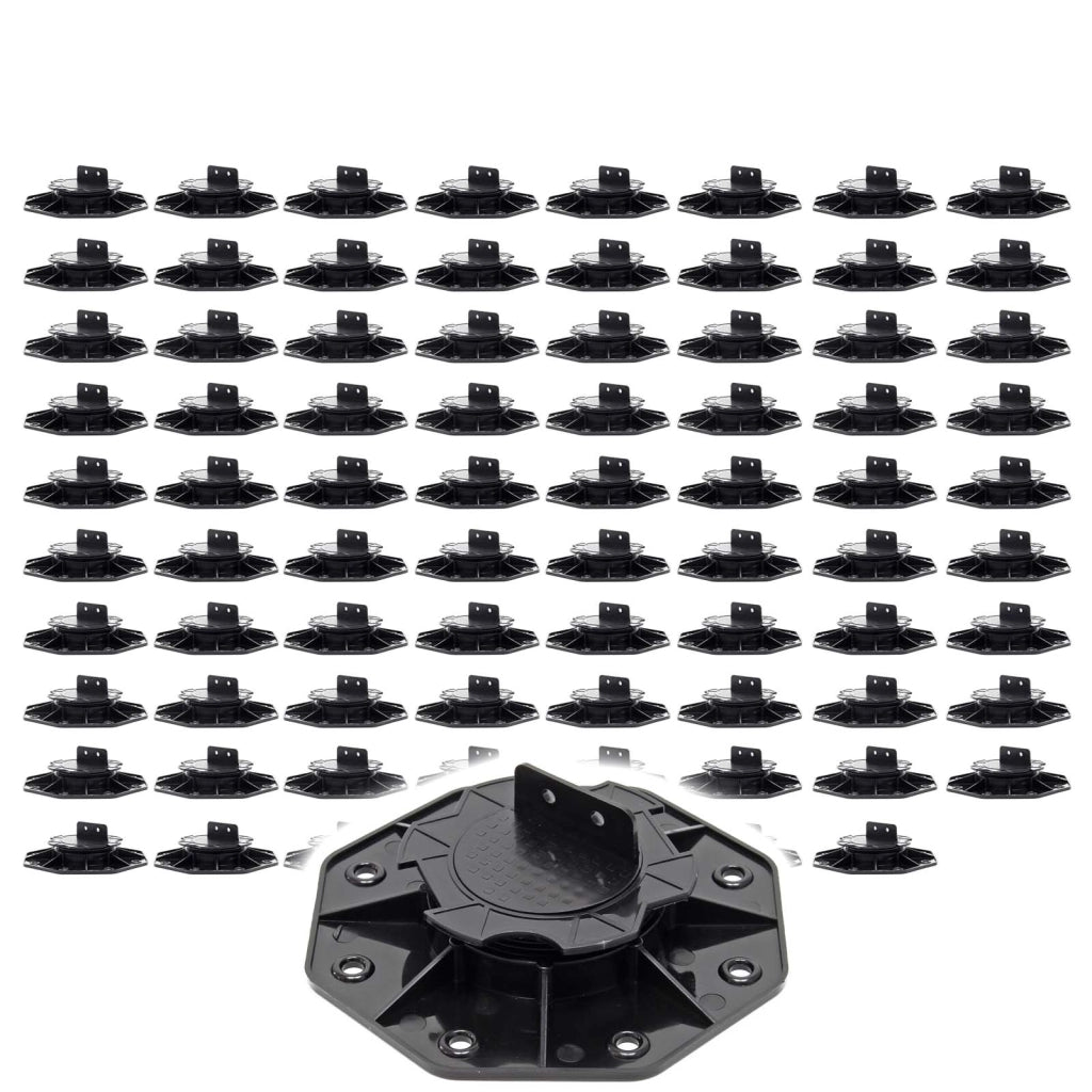 Set 80 supporti per pavimenti galleggianti, Altezza regolabile 18-25mm Max 2700 kg, Piedini per Decking