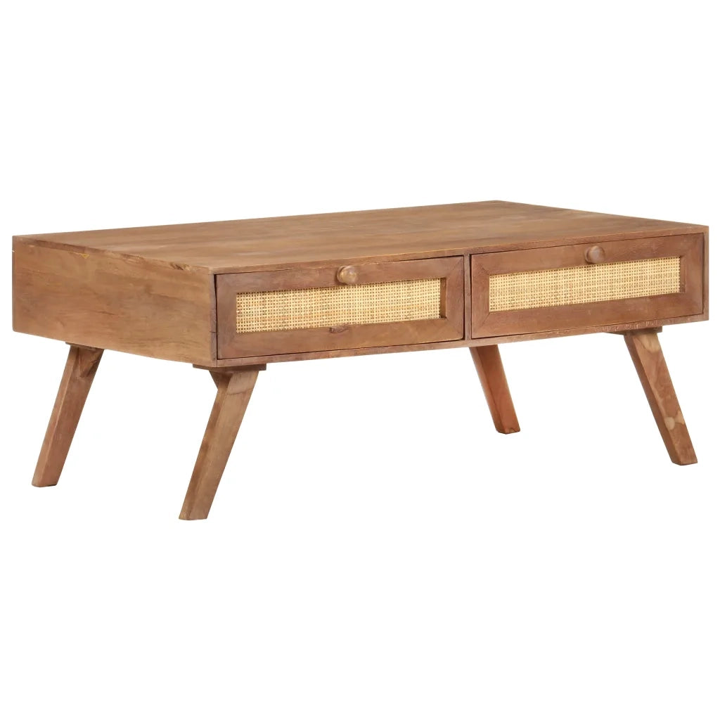 Tavolino da Salotto 100x60x40cm in Legno Massello di Mango 323599