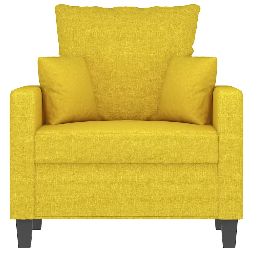 Poltrona Giallo Chiaro 60 cm in Tessuto 359256