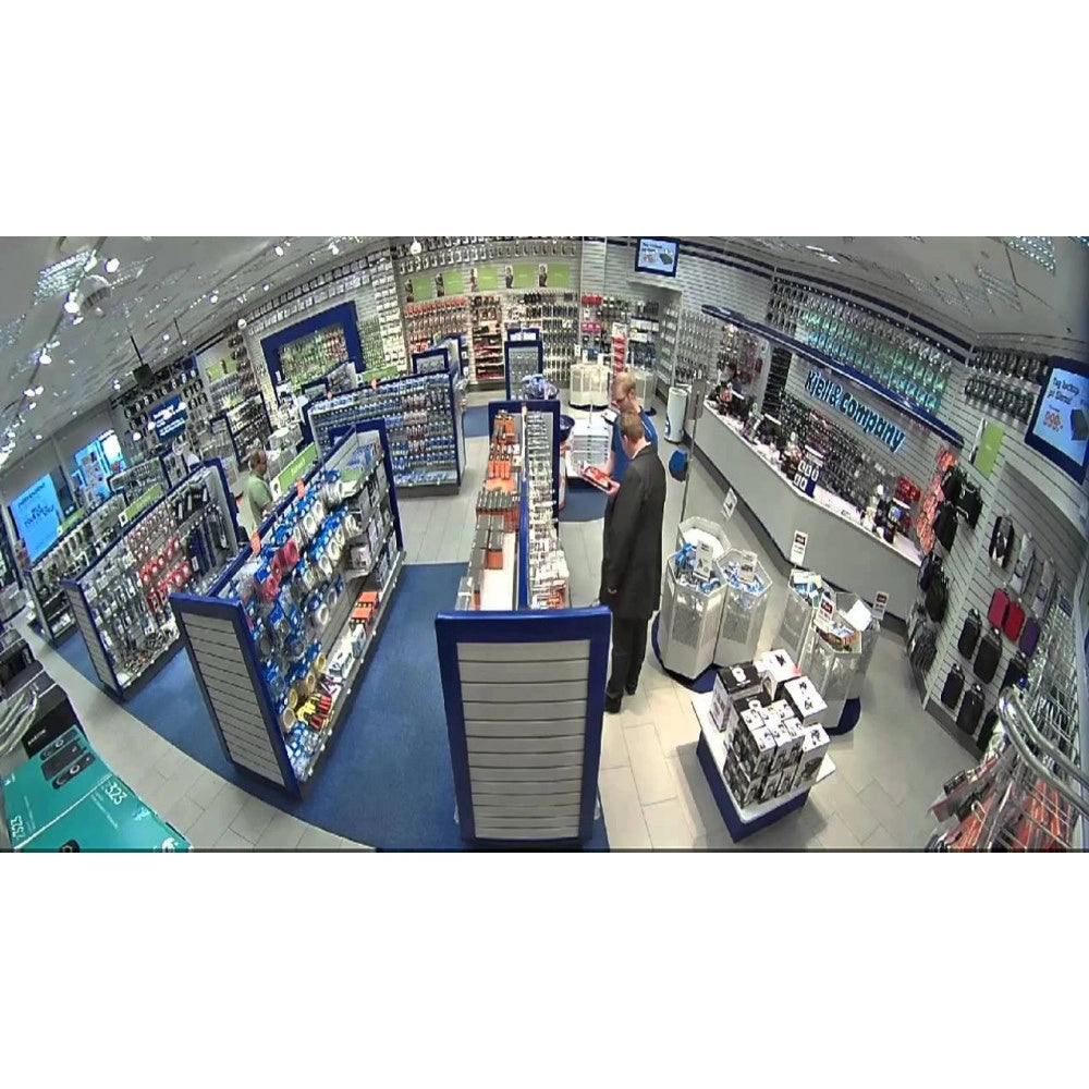 Trade Shop - Telecamera Panoramica Fish Eye 360° Gradi Digitale Ahd Led Grandangolo Soffitto -