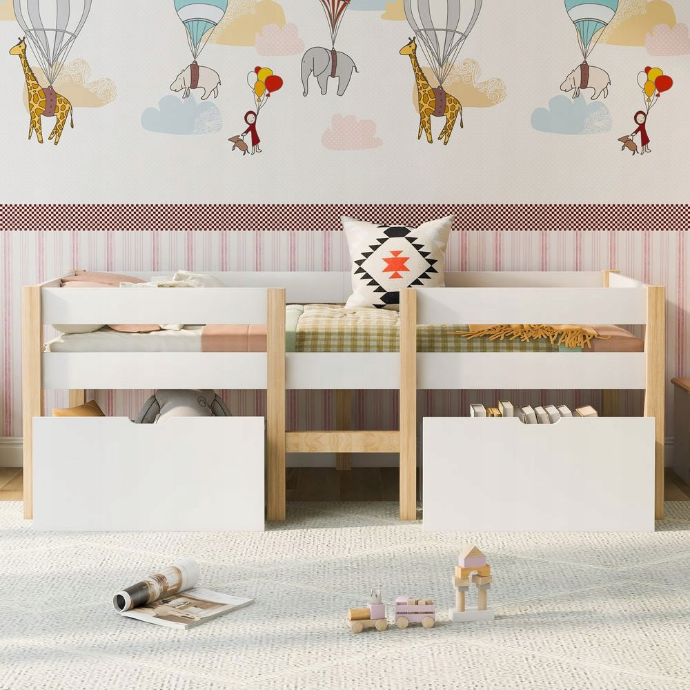 Letto singolo per bambini - Xylo - 90x200cm - Bianco