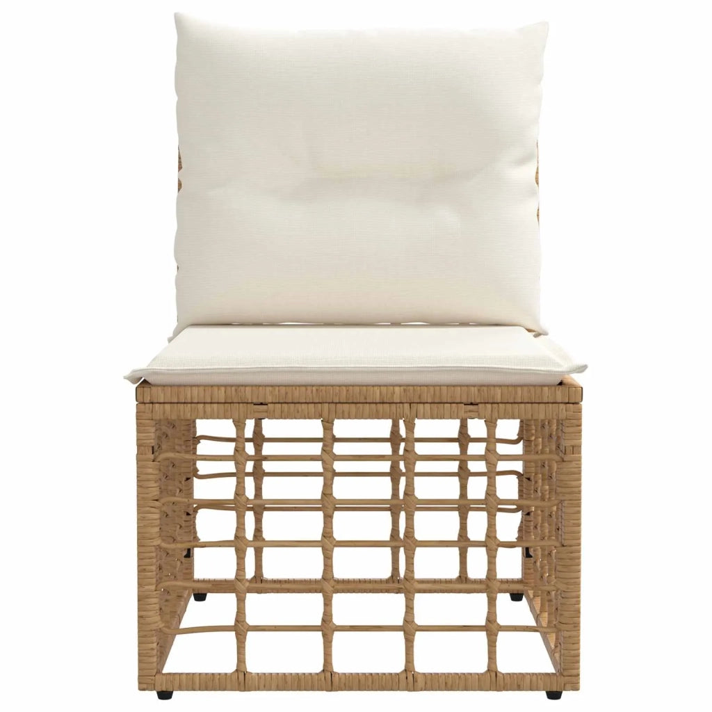 Modulo Divano da Esterno Senza Braccioli Naturale polyrattan 42026732