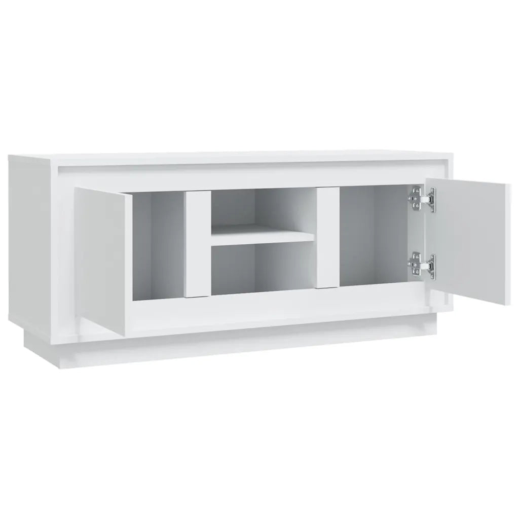 Mobile Porta TV Bianco 102x35x45 cm in Legno Multistrato 819860