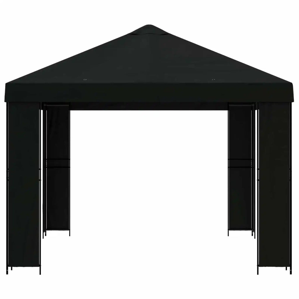 Gazebo 4 × 3 m Nero Poliestere e Acciaio 190 900382