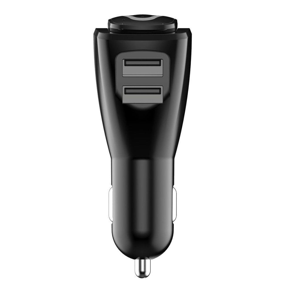 Trade Shop - Cuffia Auricolare Bluetooth V4.0 Universale Caricatore Auto Presa Accendisigari -