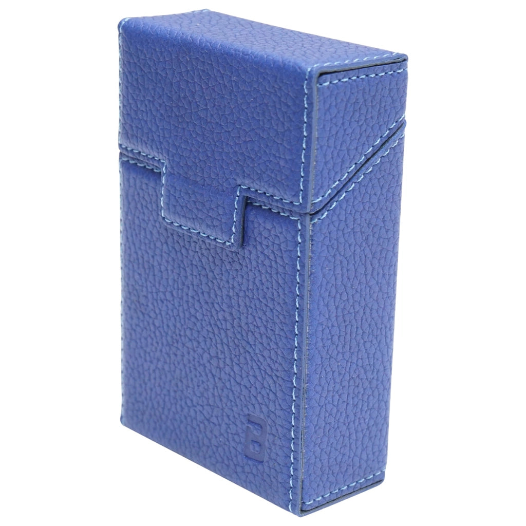 Custodia in pelle blu per pacchetto di sigarette P22
