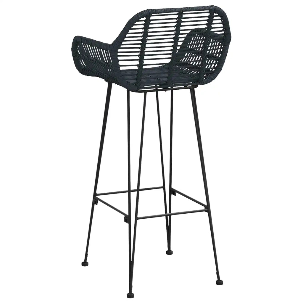 Sedia da Bar 2 pcs 55 x 52 x 105 cm Rattan e Ferro