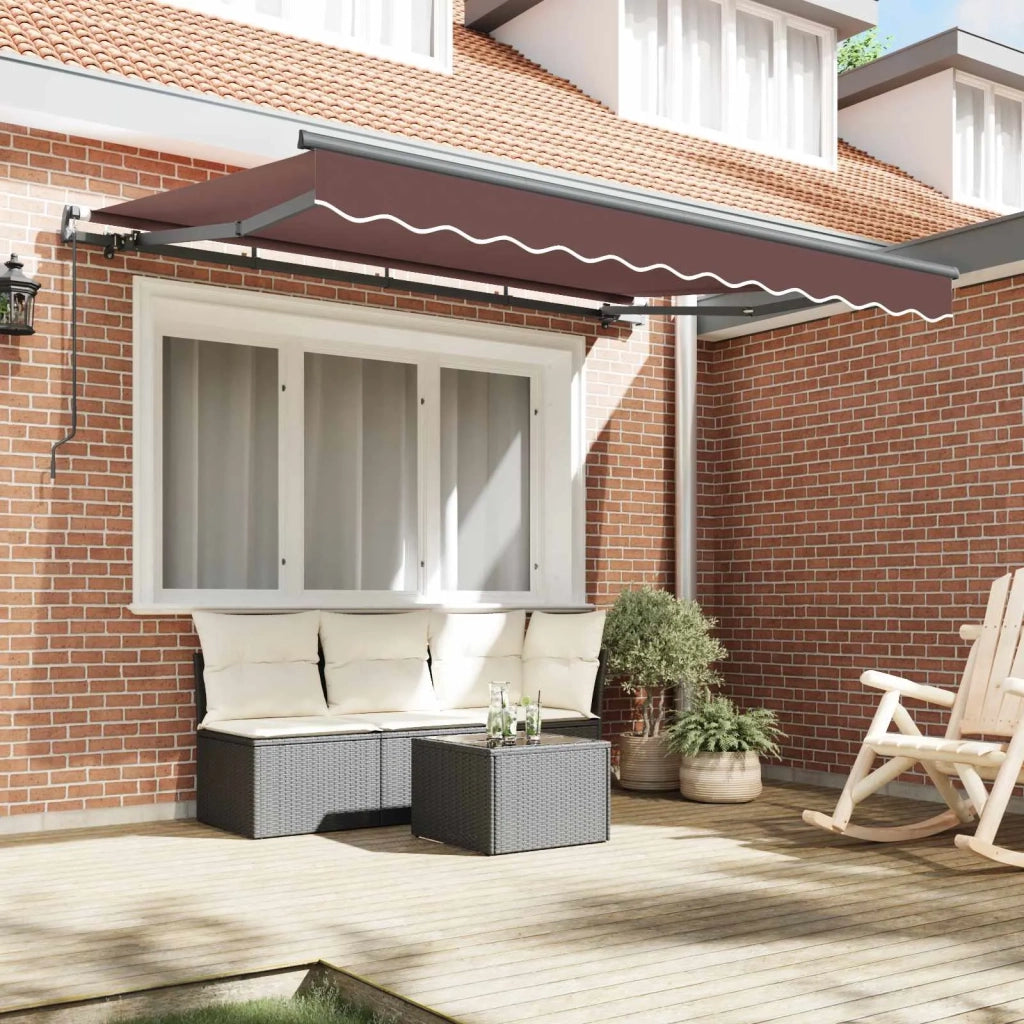 Tenda Retrattile Marrone 300 x 200 cm Tessuto 3329532