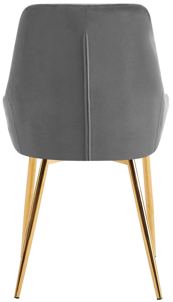 Set di 2 sedie da pranzo Elmira velluto oro 1