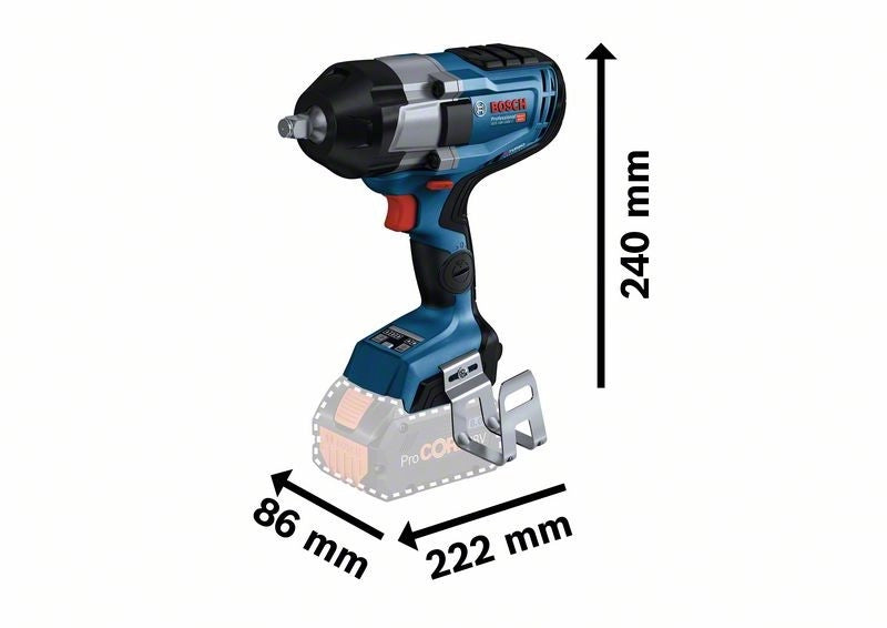 Avvitatore a impulsi Bosch GDS 18V-1000 Professional 06019J8301 1000 Nm BITURBO