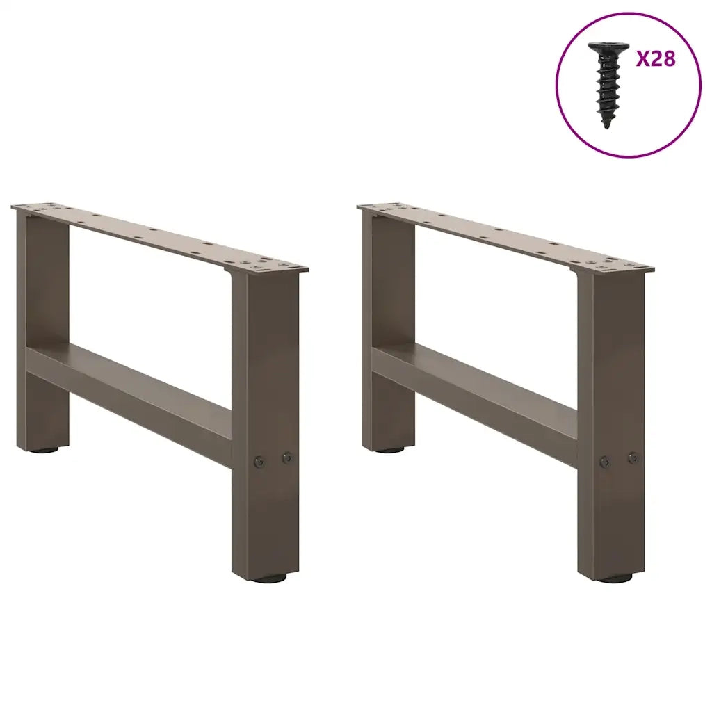 Gambe per Tavolino da Caffè in Acciaio Naturale 2 pz 70x(30-31) cm Acciaio 4013271