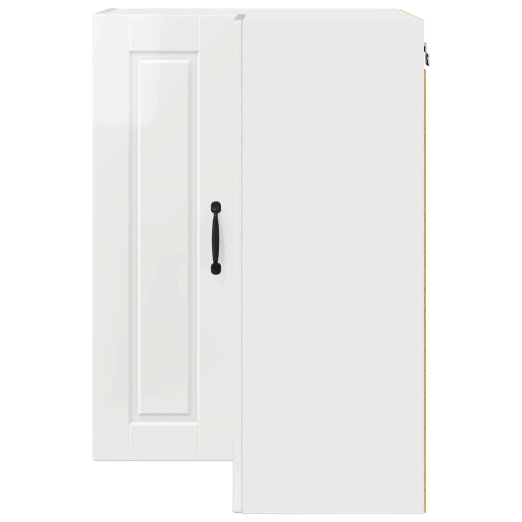 Mobile angolare per parete PORTO Bianco Lucido 57 x 57 x 80 cm