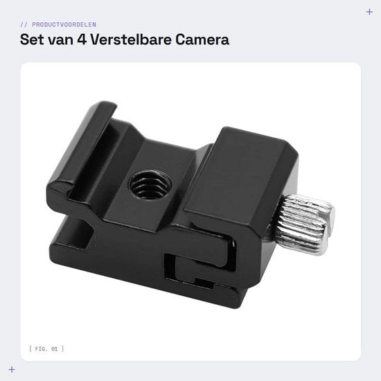 Set di 4 Supporti per Flash per Fotocamera Riscaldabili e Adattabili