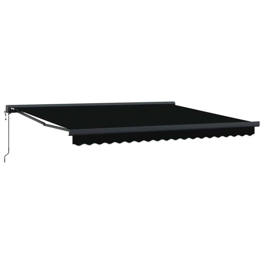 Tenda da Sole Nero 400 × 300 cm Poliestere e Alluminio 3330604