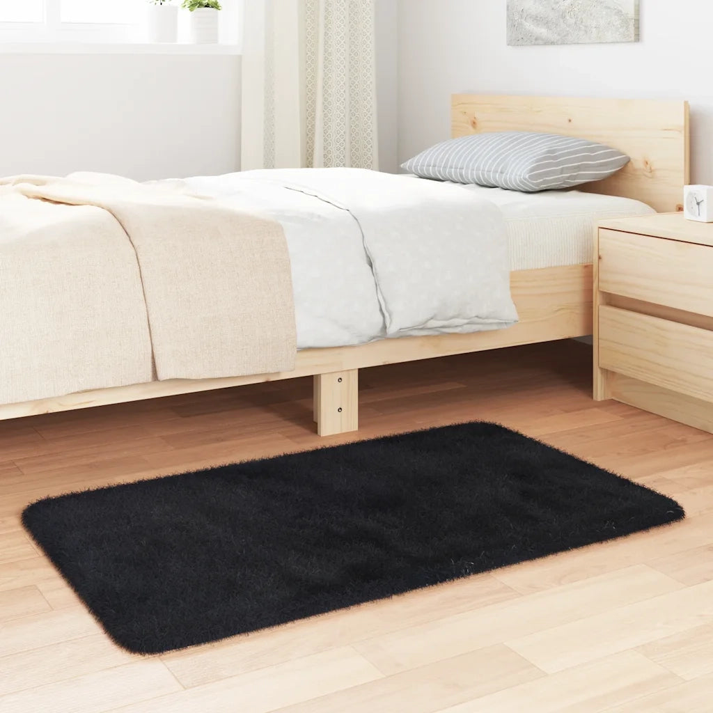 vidaXL Tappeto Shaggy a Pelo Lungo NAVARRA Nero 60x100 cm poliestere