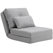 Poltrona Letto Convertibile in Chaise Longue e Divano ¨C zephmum ¨C Grigio Chiaro