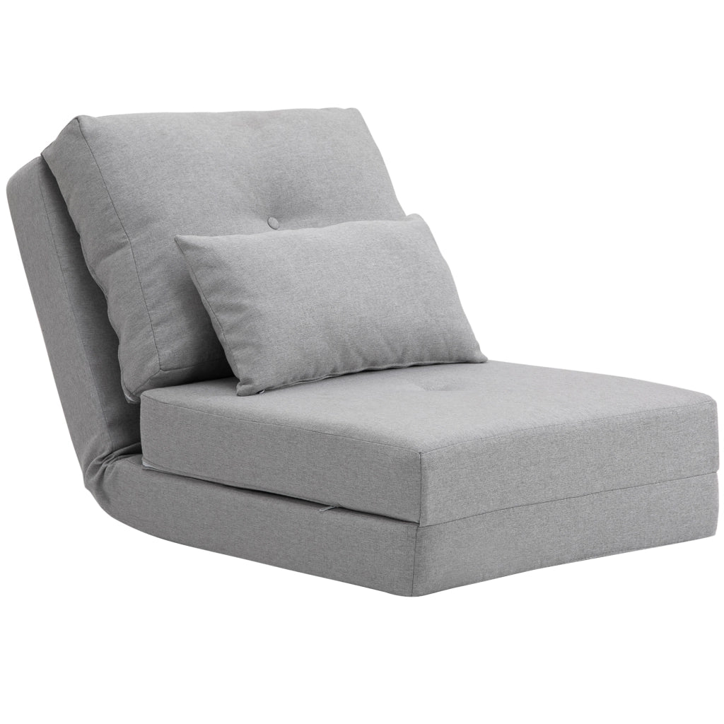 Poltrona Letto Convertibile in Chaise Longue e Divano ¨C zephmum ¨C Grigio Chiaro