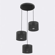Lampada a sospensione LUX in acciaio nero opaco