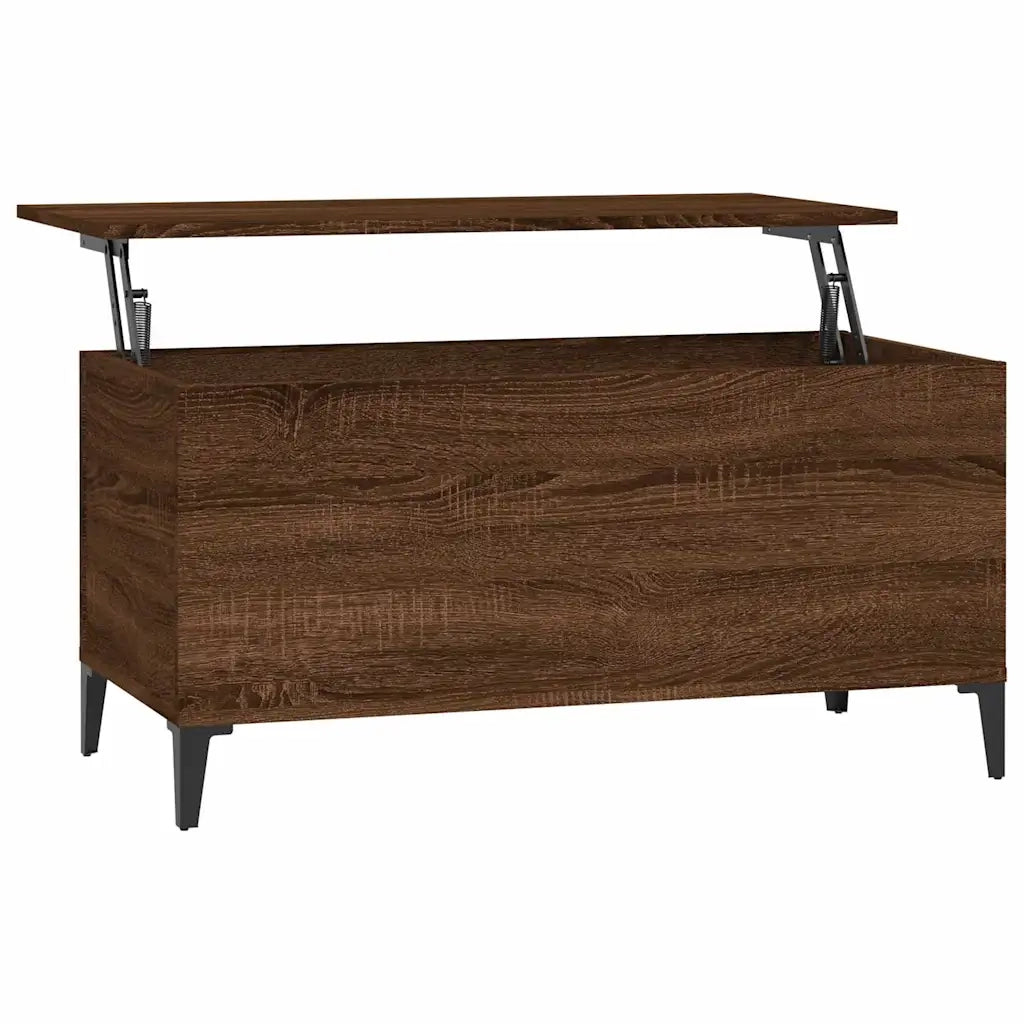 Tavolino Salotto Rovere Marrone 90x44,5x45 cm Legno Multistrato 819595