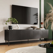 Ronca, Mobile Porta tv, 200.5x42x60h cm Nero