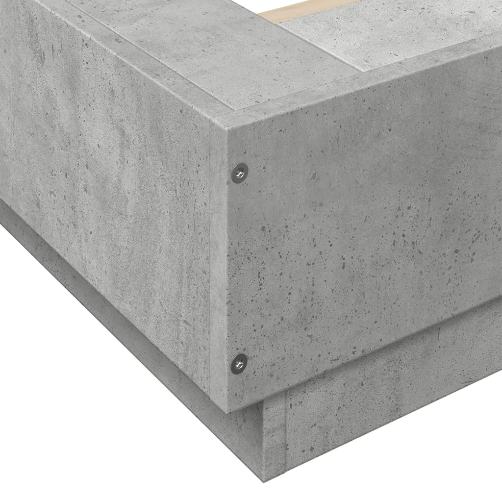Giroletto Luci LED Grigio Cemento 100x200 cm Legno Multistrato 3281115