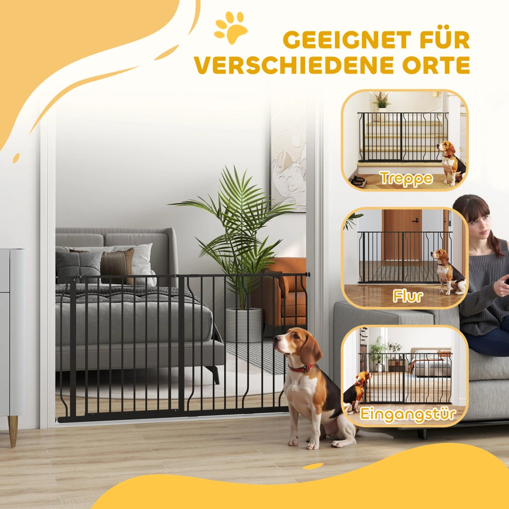 Cancelletto di Sicurezza per Cani ¨C Xylo ¨C Apertura Bidirezionale, Montaggio a Pressione, Estensibile 75-145 cm