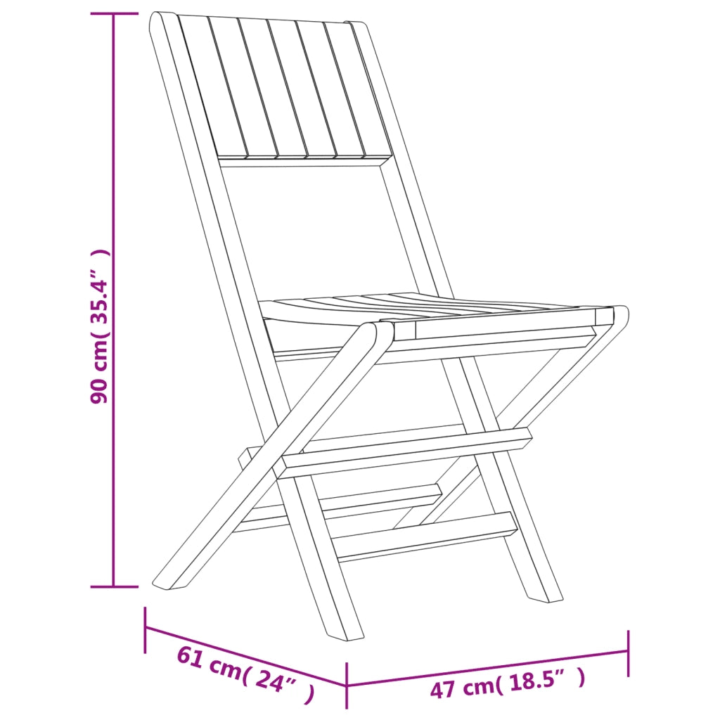 Set da Pranzo per Giardino 5 pz in Legno Massello di Teak 3155029