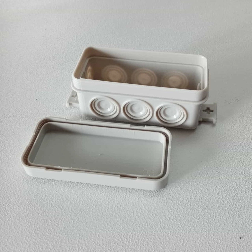 Cassetta derivazione l 90 x h 43 x p 39mm ip55 preforata minibox rettangolare