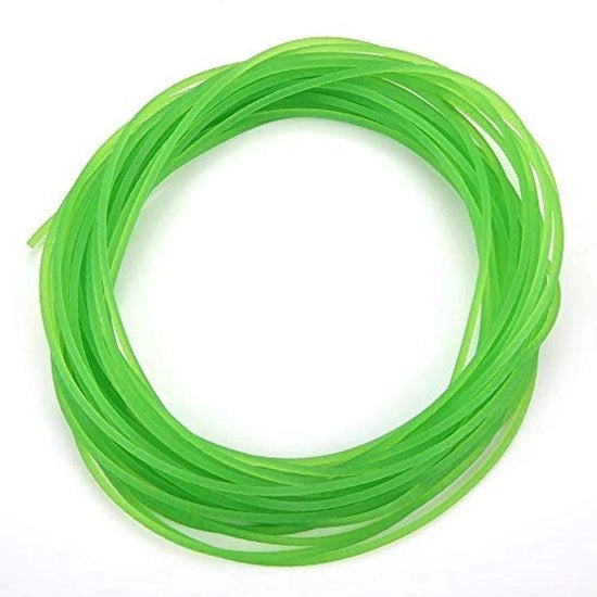 Cinturino in PU aereo tondo - Cavo in PU di trasmissione - Resistente ai shock e resistente all'usura - Verde - 2mm x 10m - Adatto a diverse applicazioni - Ideale per progetti di DIY