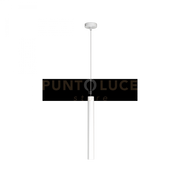 ROUND TUBE SOSPENSIONE 1 LUCE BIANCO CAVO CM.250 CON BASE 1174-S1-BI