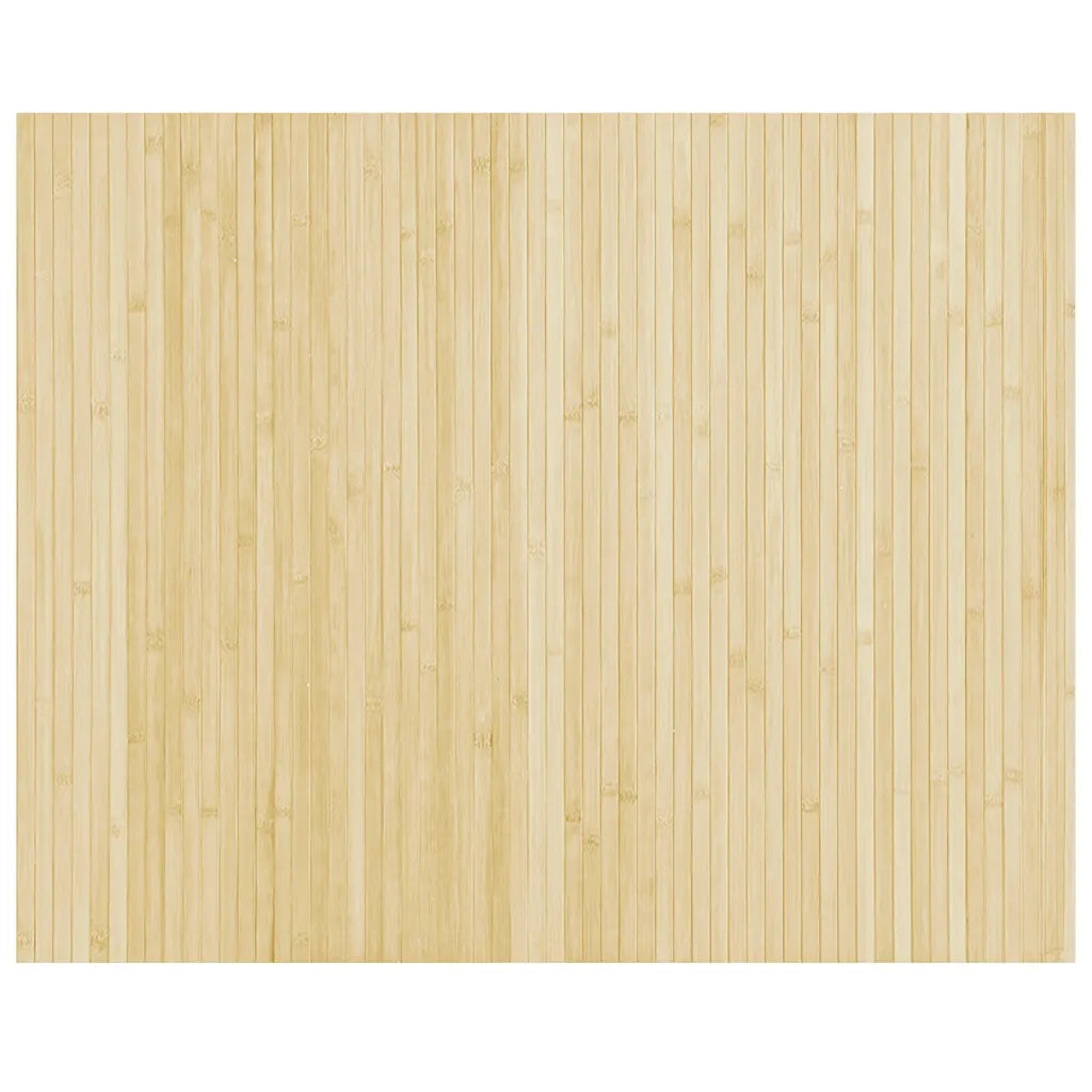 Tappeto Rettangolare Natura Chiaro 80x100 cm in Bambù 376771