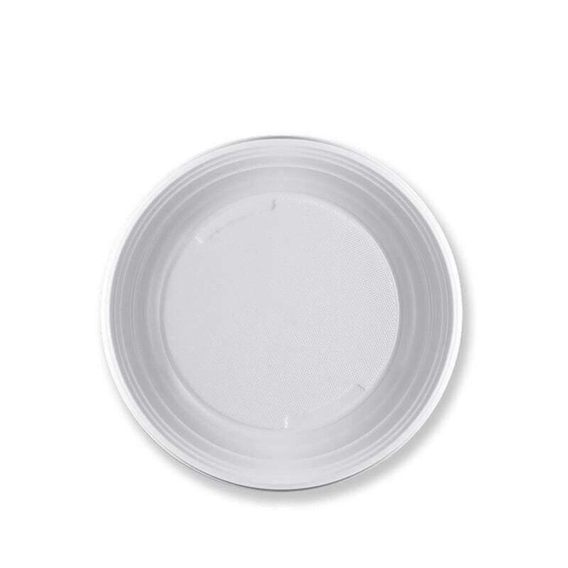 BIBO PIATTI PIANI IN PLASTICA  RIUTILIZZABILI BIANCHI DIAMETRO 21,5 CM CONFEZIONE DA 35 PEZZI