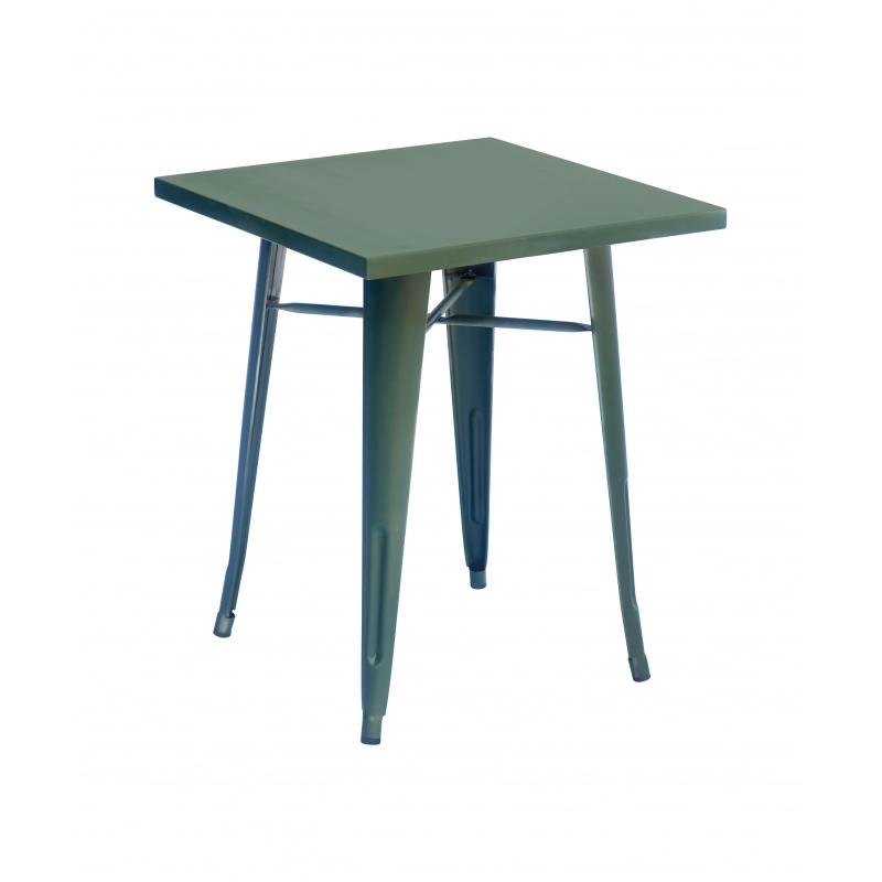 Set Di 2 Tavoli Lamiera 60X60 Verde Militare Moia
