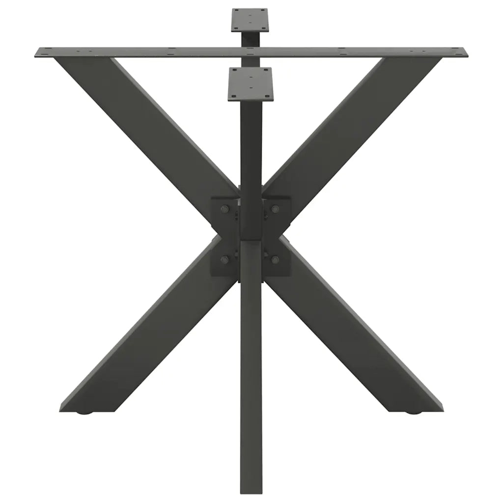 Gamba per Tavolo da Pranzo a Forma di Ragno Antracite 85x85x(72-73) cm Acciaio 4013122