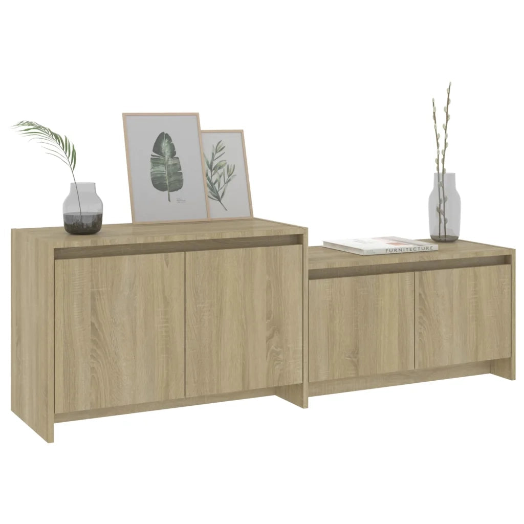 Mobile TV Rovere Sonoma 146,5x35x50 cm in Truciolato 809812