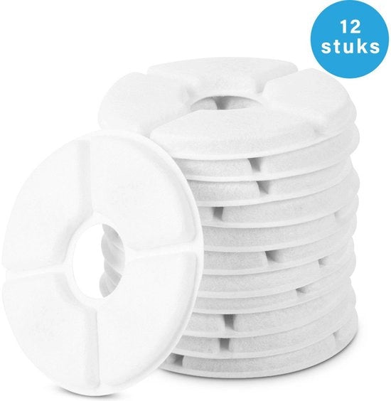 Filtro per acqua universale per gatti e cani - set di navicella per drinkfontein - 12 filtri a carbonio - navicella per drinkfontein