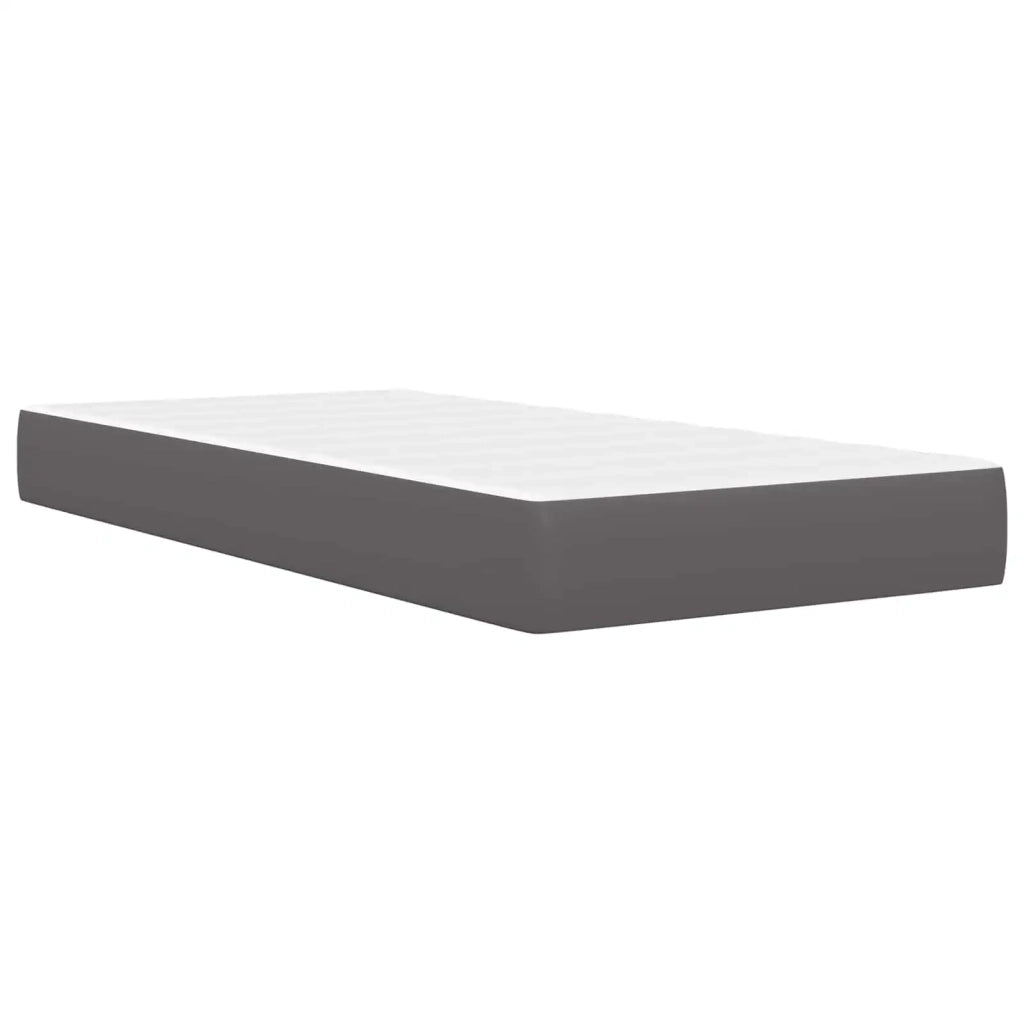 Struttura letto con materasso-Giroletto Grigio 90 x 200 cm Similpelle