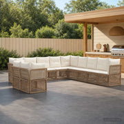 Set Divano da Giardino 11 pz Beige polyrattan 3434277