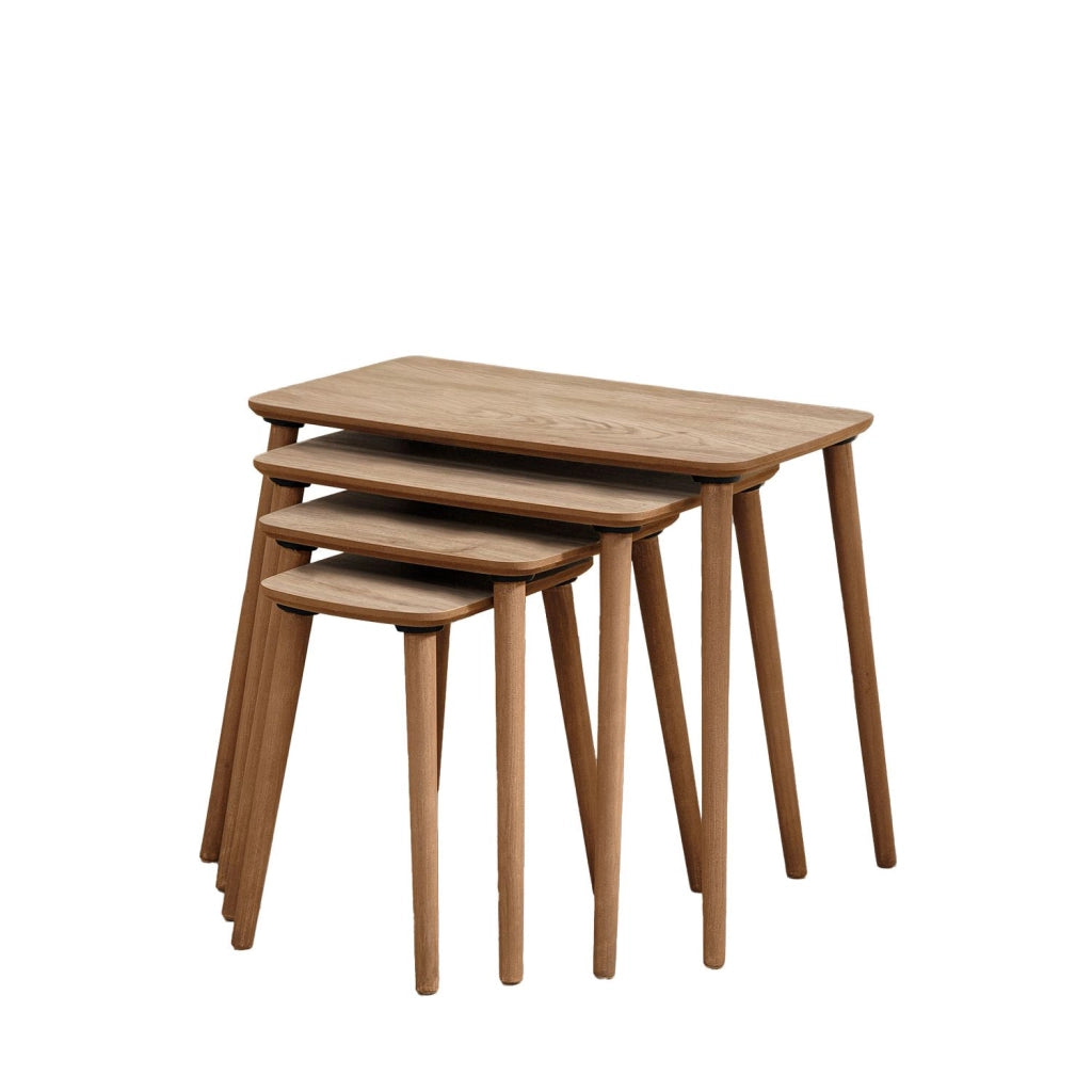 Tavolo nido in legno "Luci" 4 pezzi 70 x 40 x 55 cm - Rovere