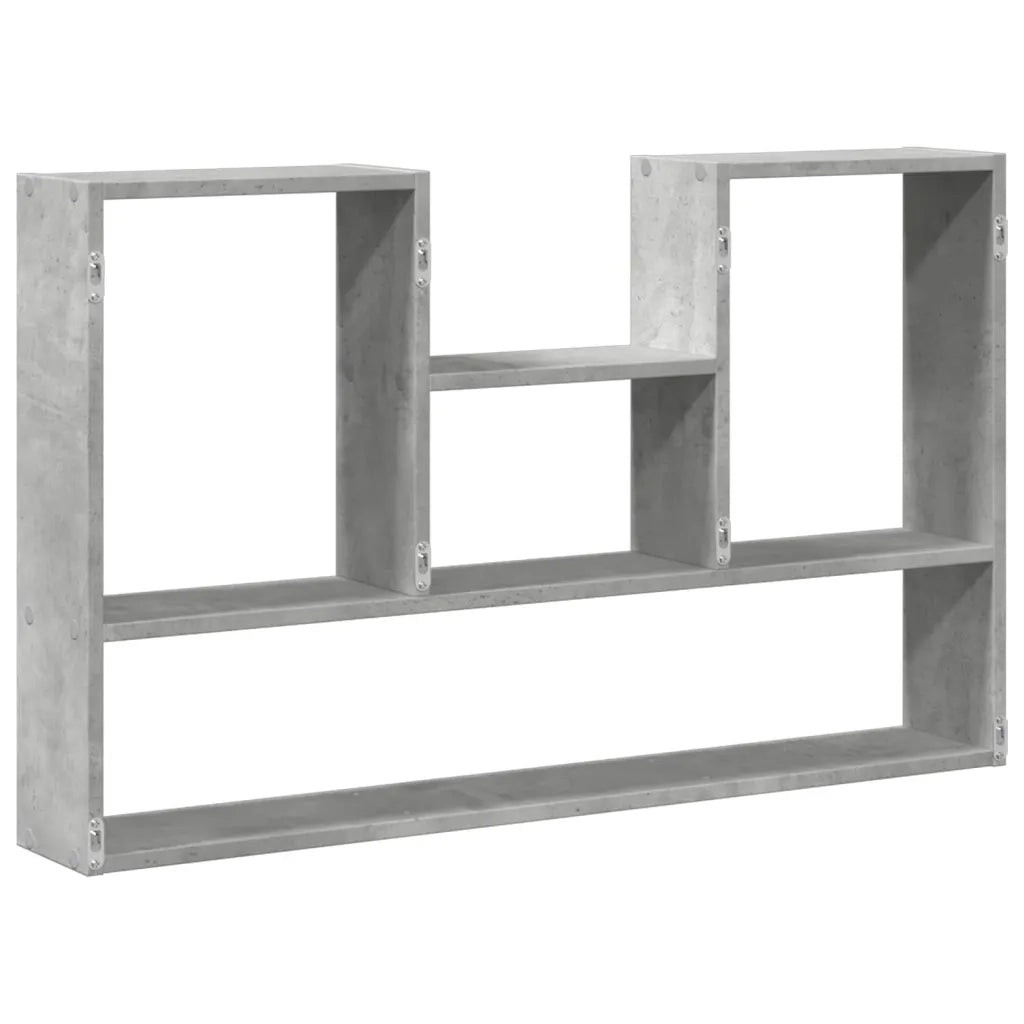 Scaffale a Muro Grigio Cemento 99x15x60 cm in Truciolato