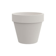 Vaso Rotondo Design Classico Indoor e Outdoor Standard One Chalk Ø60,5 cm in Plastica Bianco Gesso