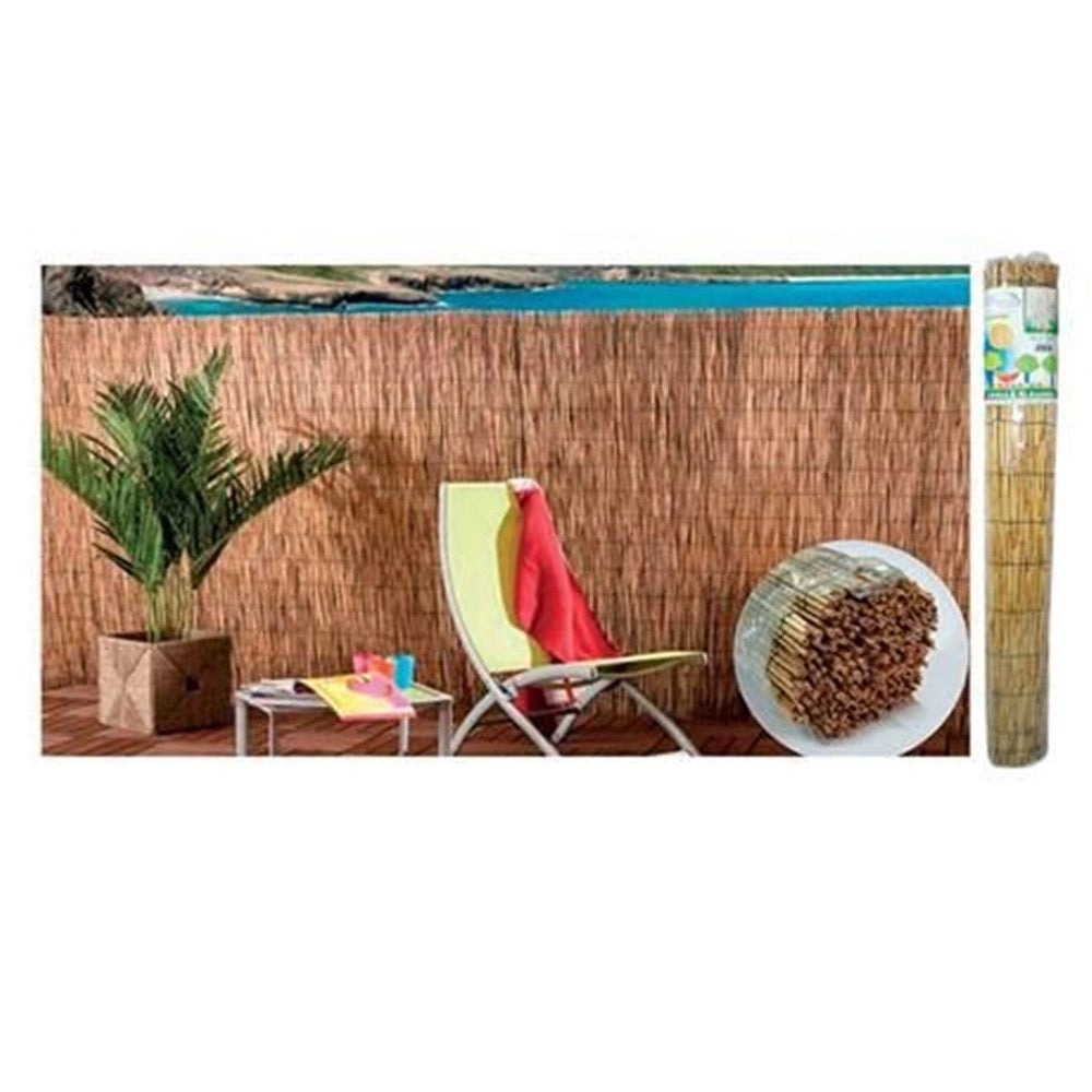 Trade Shop - Set 2pz Arella Con Cannette In Bambu' 100x300cm Canniccio Ombra Recinzione Giardino 03775 -