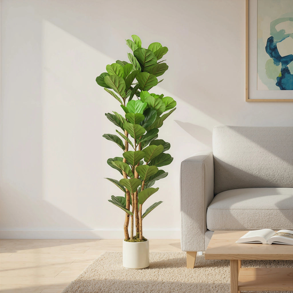Albero di Ficus Artificiale ¨C zephmum ¨C Verde 50x50x150 cm