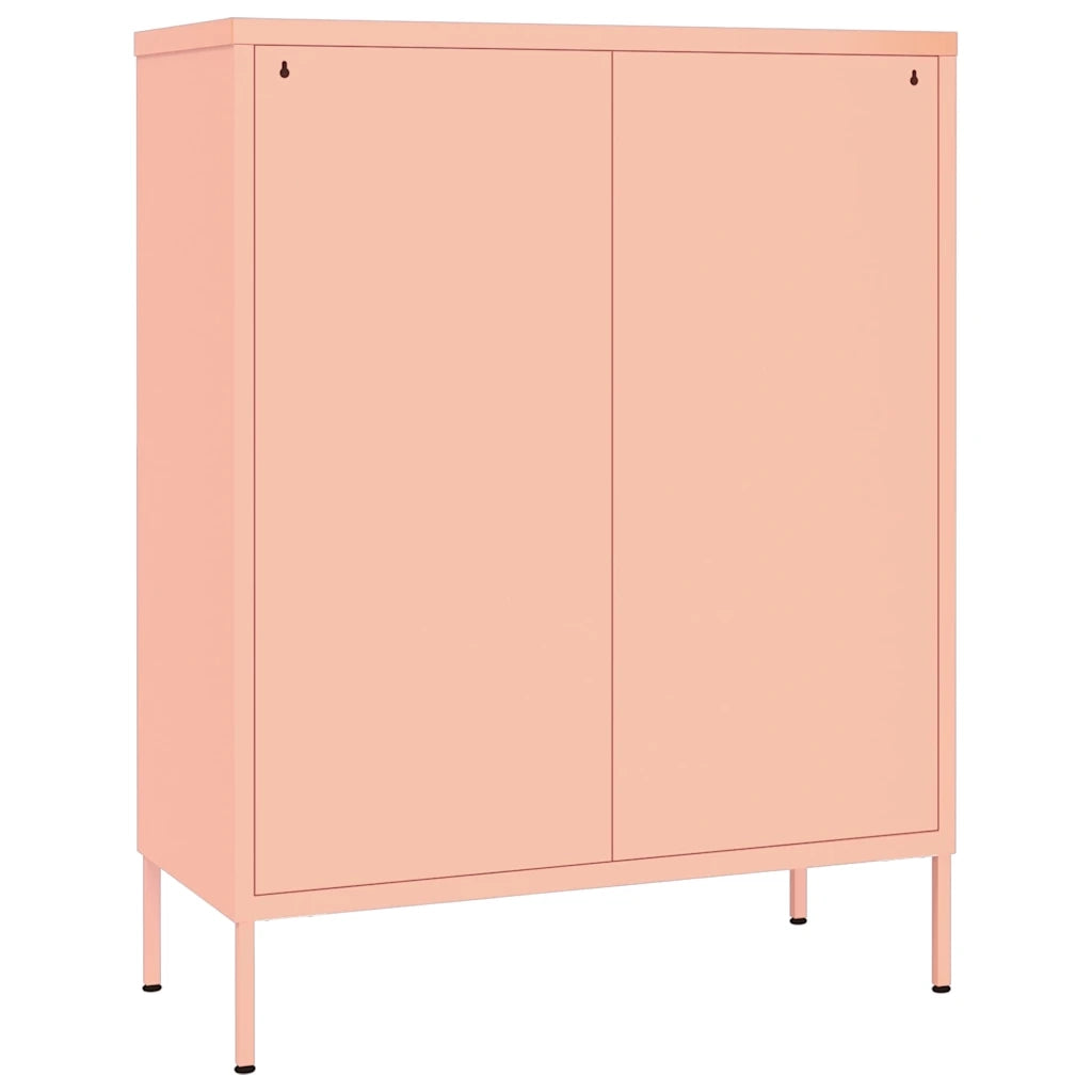 Cassettiera Rosa 80x35x101,5 cm in Acciaio cod mxl 47588
