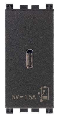 VIMAR Alimentatore USB C 5V 1,5A 1M grigio - 19292.C