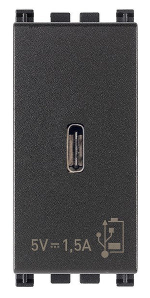 VIMAR Alimentatore USB C 5V 1,5A 1M grigio - 19292.C
