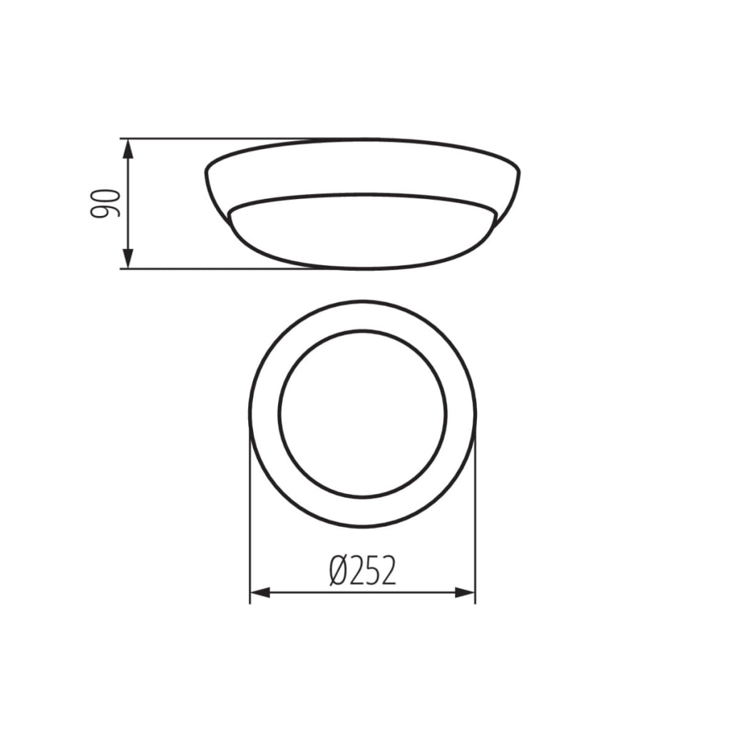 Plafoniera bagno Kanlux ERTON bianca E27 IP44 25cm