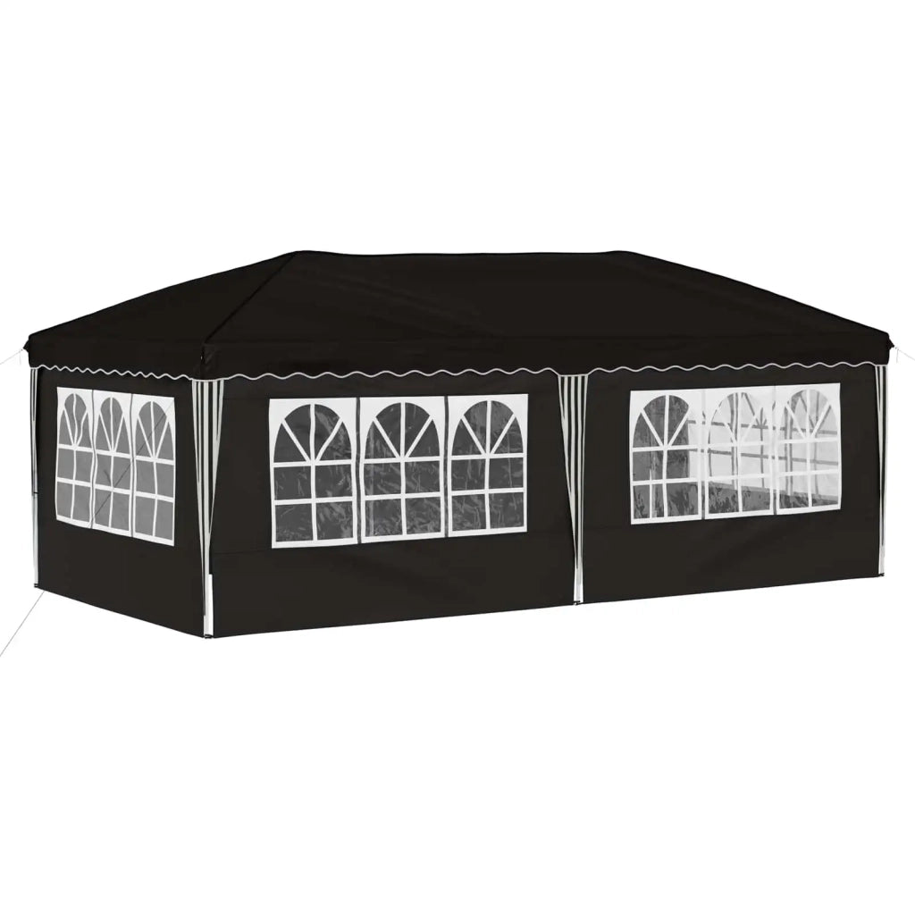 Tenda per feste a pop-up-Gazebo 575 x 288 x 245 cm Nero