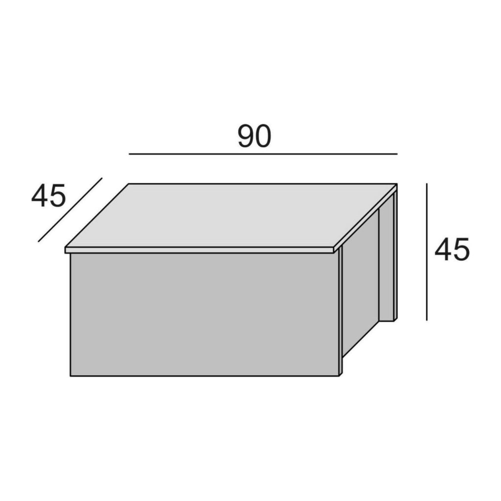 Baule Ayusnay, Capiente box contenitore multiuso, Cassapanca moderna, Made in Italy, Cm 90x45h45, Bianco e Rovere