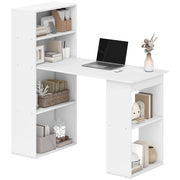 Scrivania con cassetti e scaffali ¨C Zephmum ¨C Bianco 120x55x120 cm